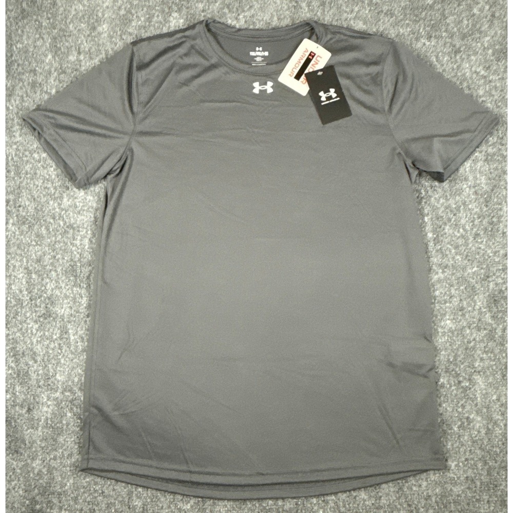 Under Armour Youth XL Short Sleeve Gray Team Tech Shirt NWT